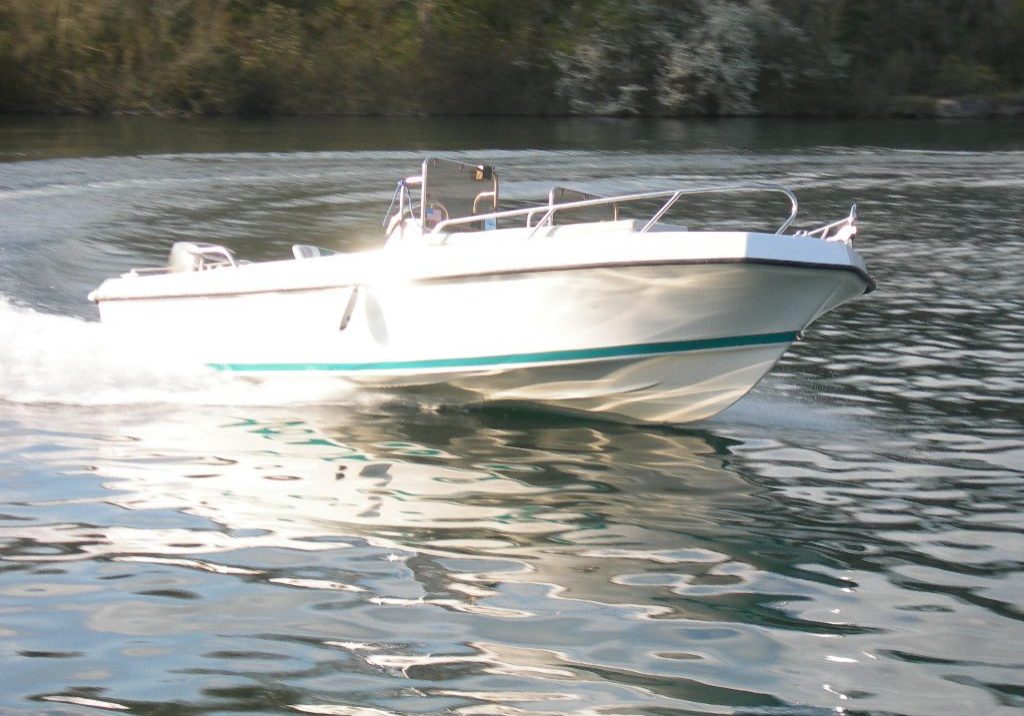 Runaway motorboat